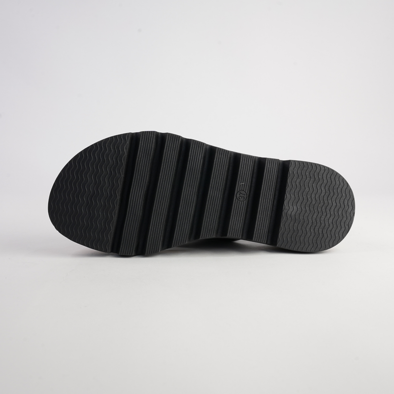 Sasi Black Leather Sandals