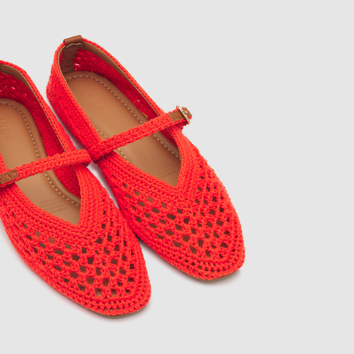 Clove Red Crochet Flats