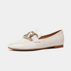 Socoro Ivory Patent Leather Loafers