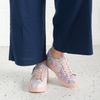 Jelorias Pastel Floral/ Pink Sole Leather Sneakers