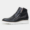 Ohmy Black Leather Ankle Boots