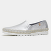 Nuria Silver Leather Espadrilles