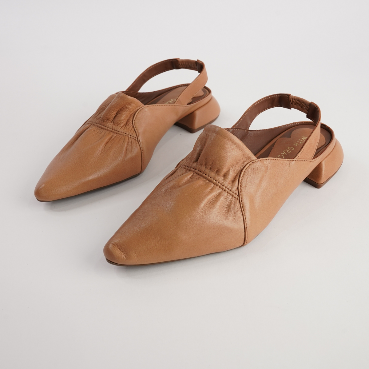 Valora Tan Leather Flats