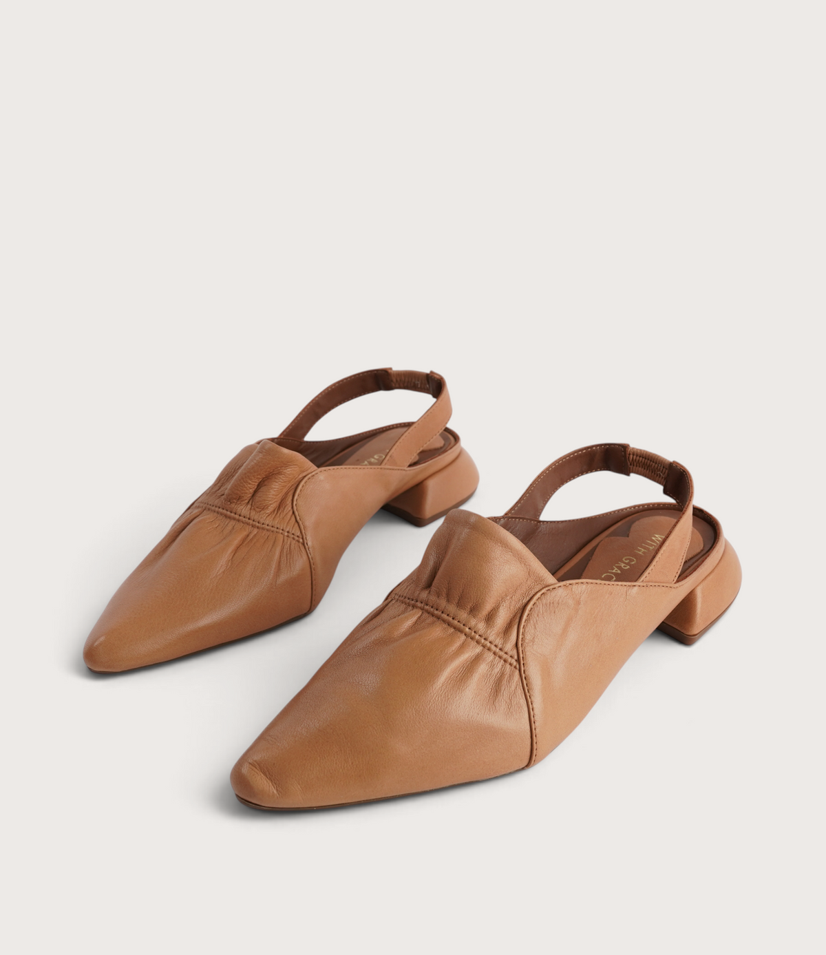 Valora Tan Leather Flats
