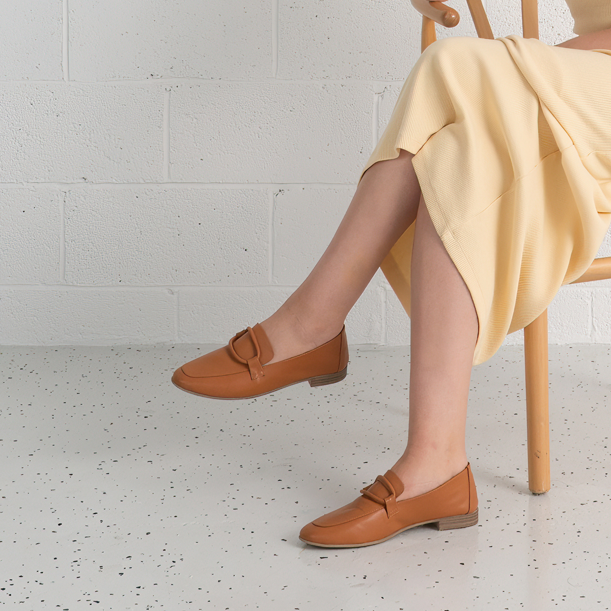 Joanne Coconut Leather Loafers - SALA | Shouz