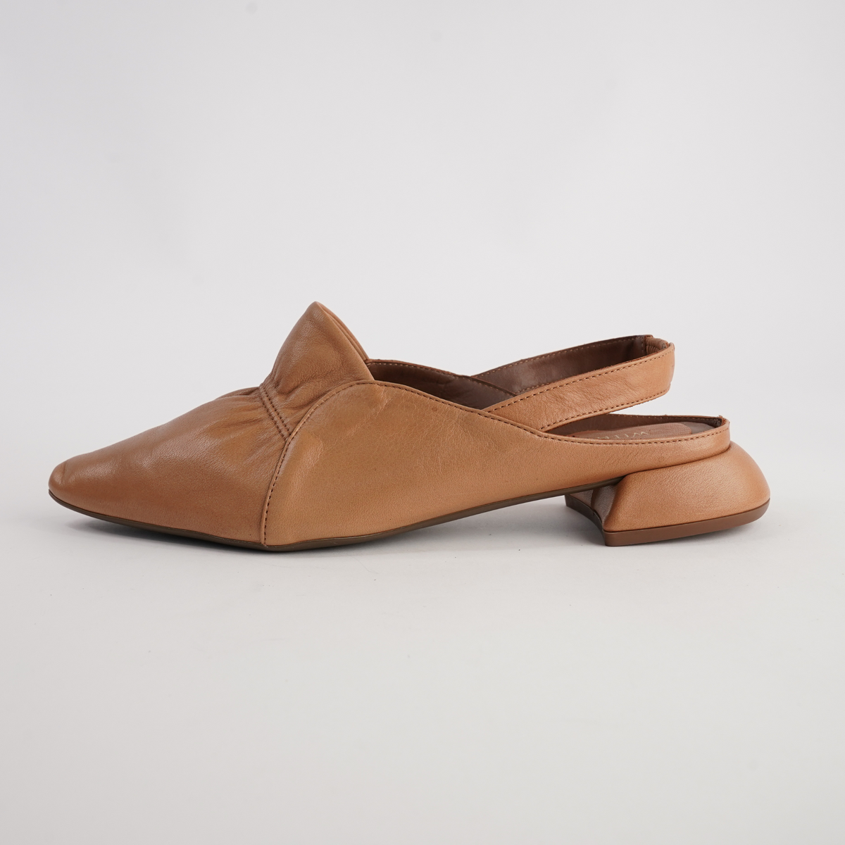 Valora Tan Leather Flats - WITH GRACE | Shouz