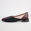 Emberta Burgundy/ Black Multi Leather Flats