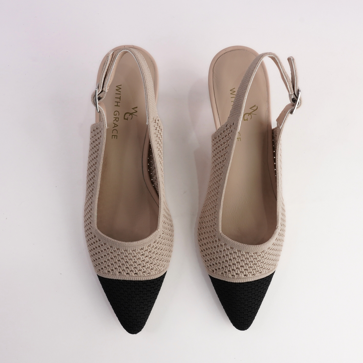 Audrey Black/ Nude Heels - WITH GRACE | Shouz