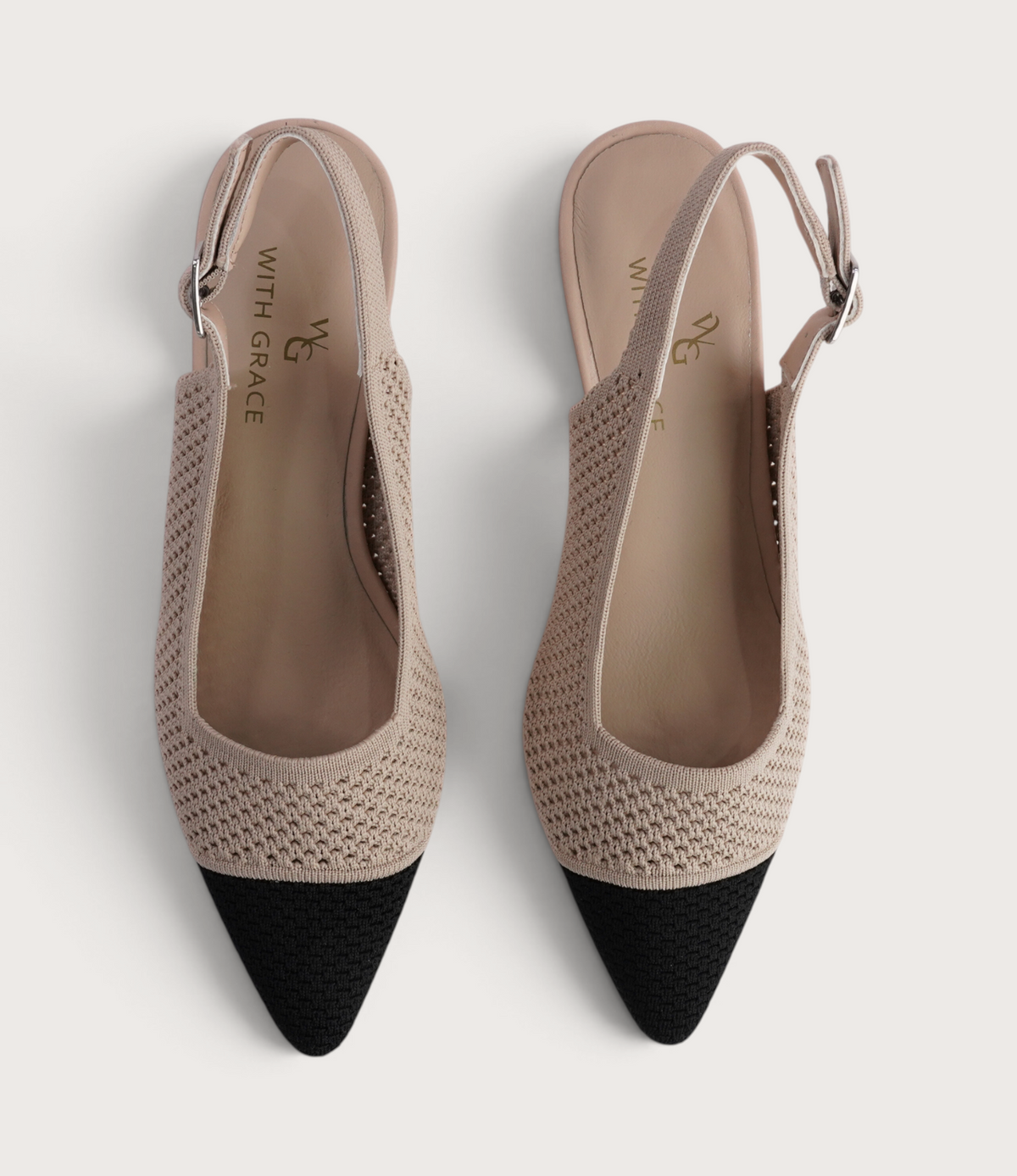 Audrey Black/ Nude Heels