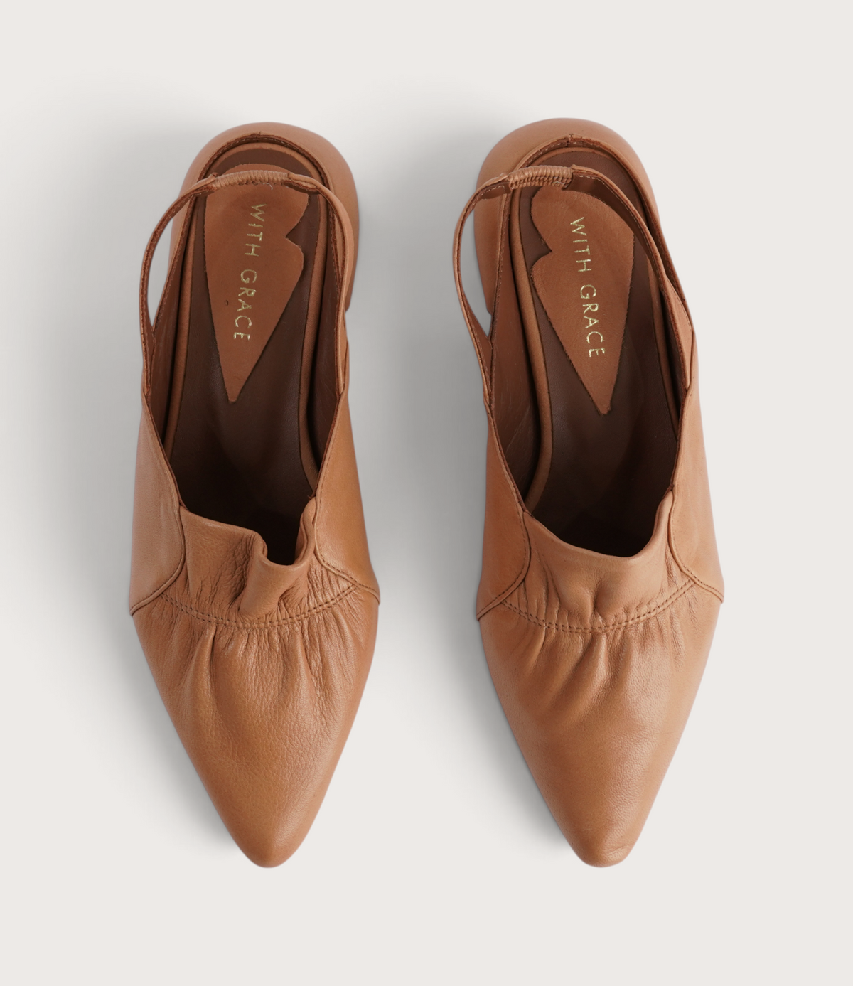 Valora Tan Leather Flats