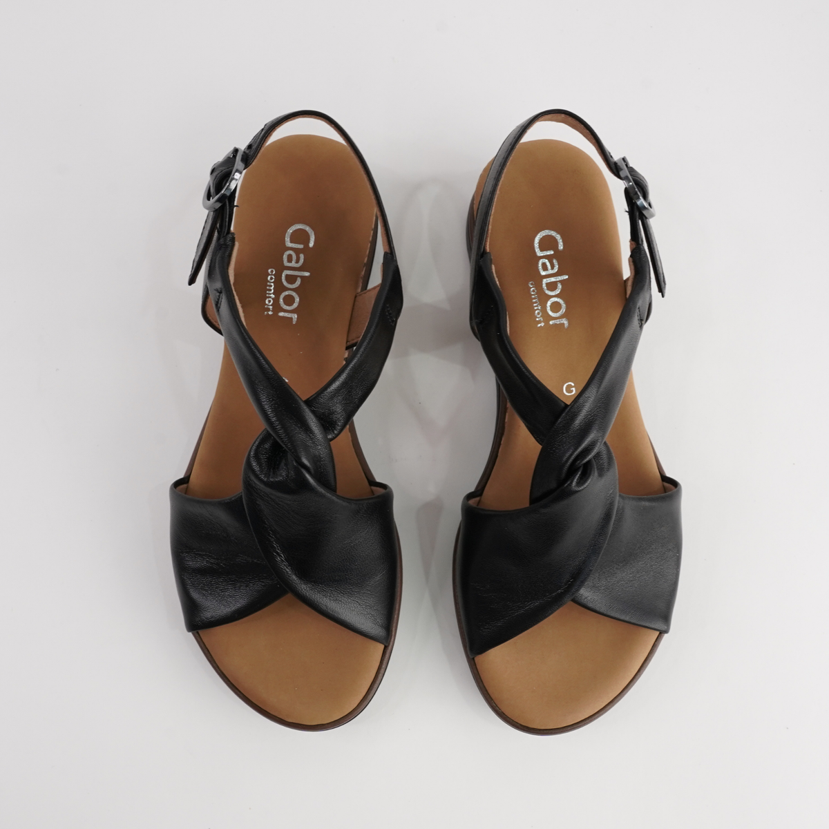 Martha Black Leather Sandals - GABOR | Shouz