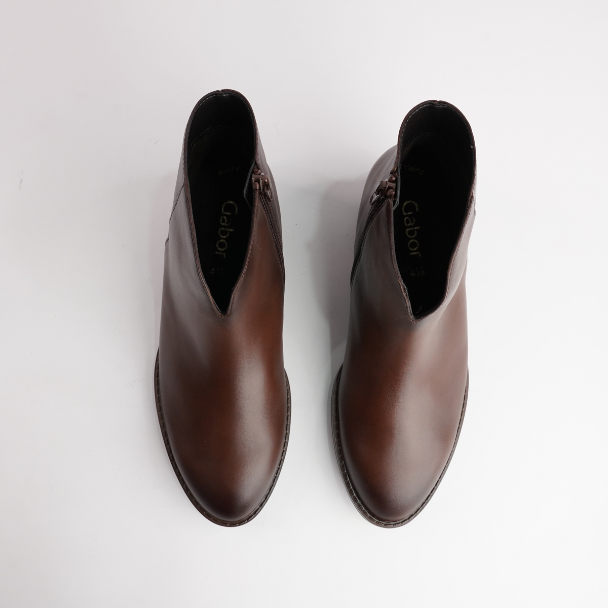 Jacky Chestnut Leather Ankle Boots