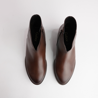 Jacky Chestnut Leather Ankle Boots