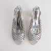Kruby Silver Shimmer Leather Heels