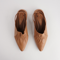 Valora Tan Leather Flats