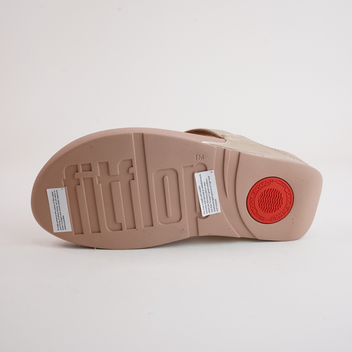 Lulu Leather Platino Gold Sandals - FITFLOP | Shouz