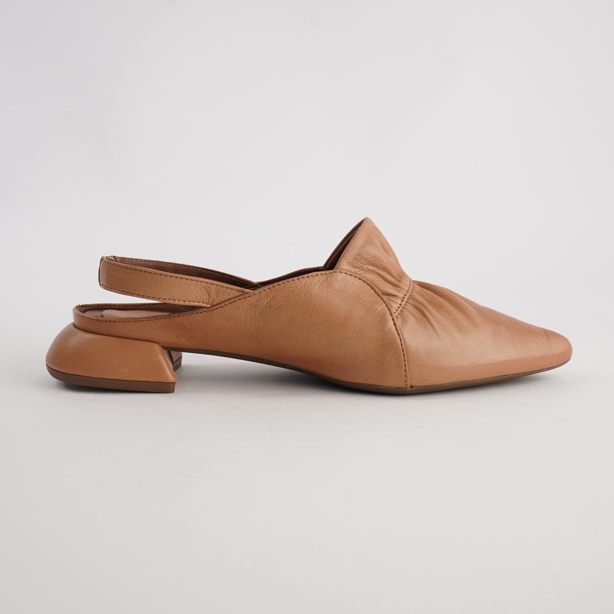 Valora Tan Leather Flats - WITH GRACE | Shouz