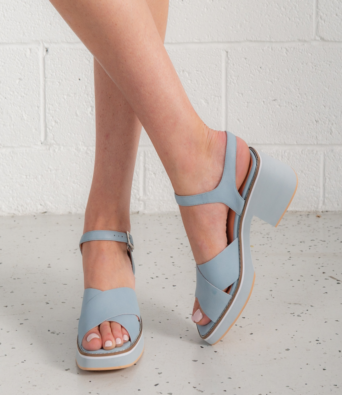 Jemi Denim Leather Heels - DJANGO AND JULIETTE | Shouz
