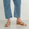Shayna Tan Combo Leather Sandals