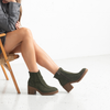 Gem Khaki Nubuck Leather Ankle Boots