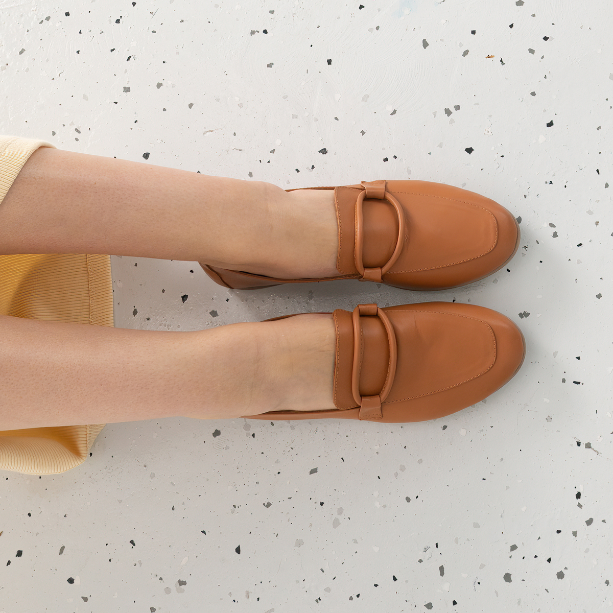Joanne Coconut Leather Loafers - SALA | Shouz