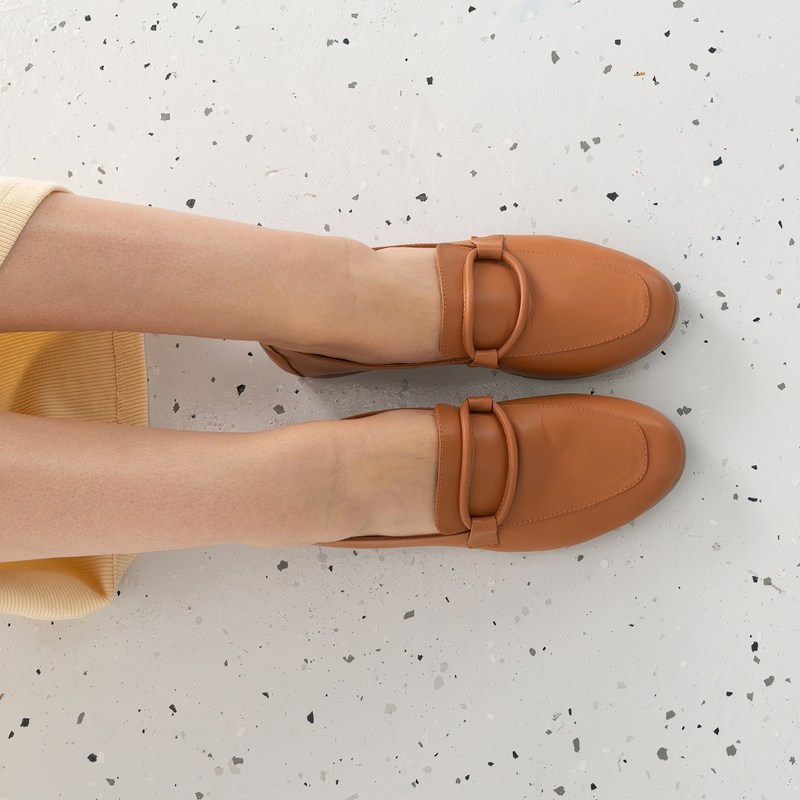 Joanne Coconut Leather Loafers