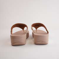 Lulu Leather Platino Gold Sandals