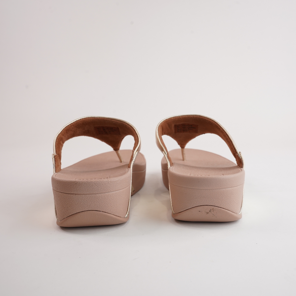 Lulu Leather Platino Gold Sandals - FITFLOP | Shouz