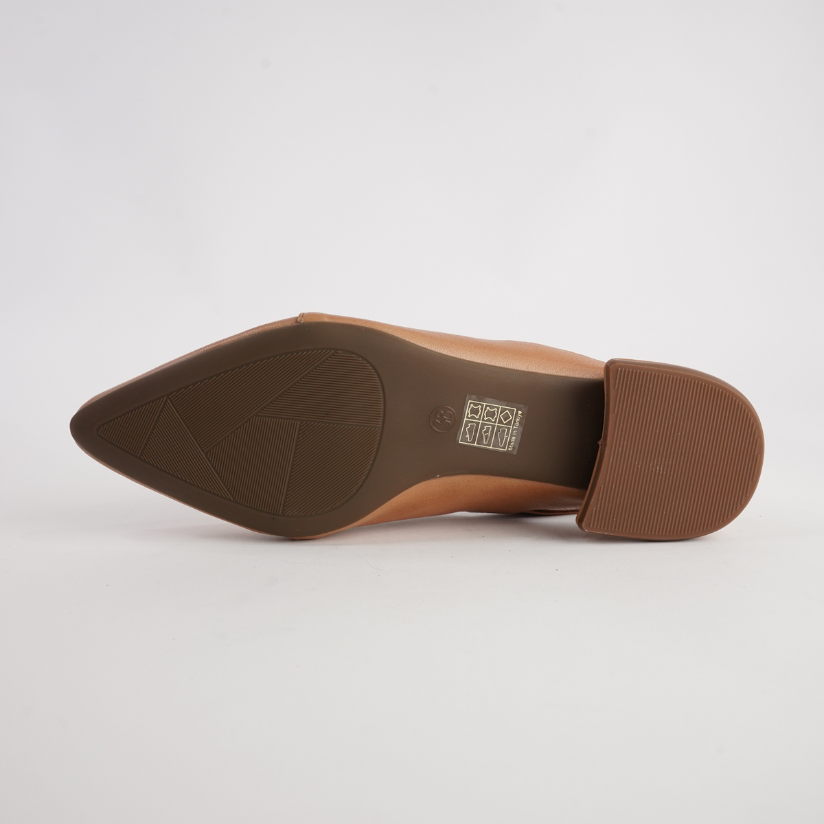 Valora Tan Leather Flats - WITH GRACE | Shouz