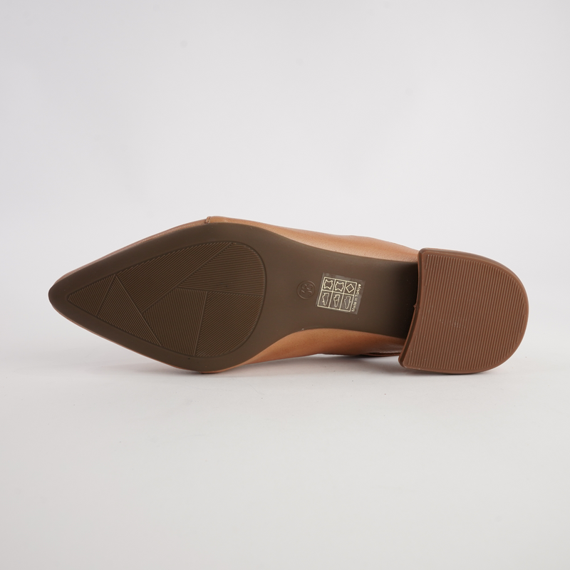 Valora Tan Leather Flats
