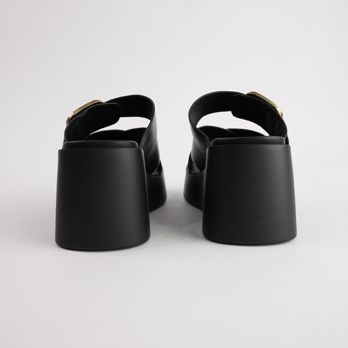 Aris Black Leather Wedges - EOS FOOTWEAR | Shouz