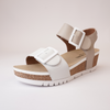 Quinn 02 Off White Kombi Leather Sandals