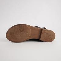 Mikey Black Leather Sandals