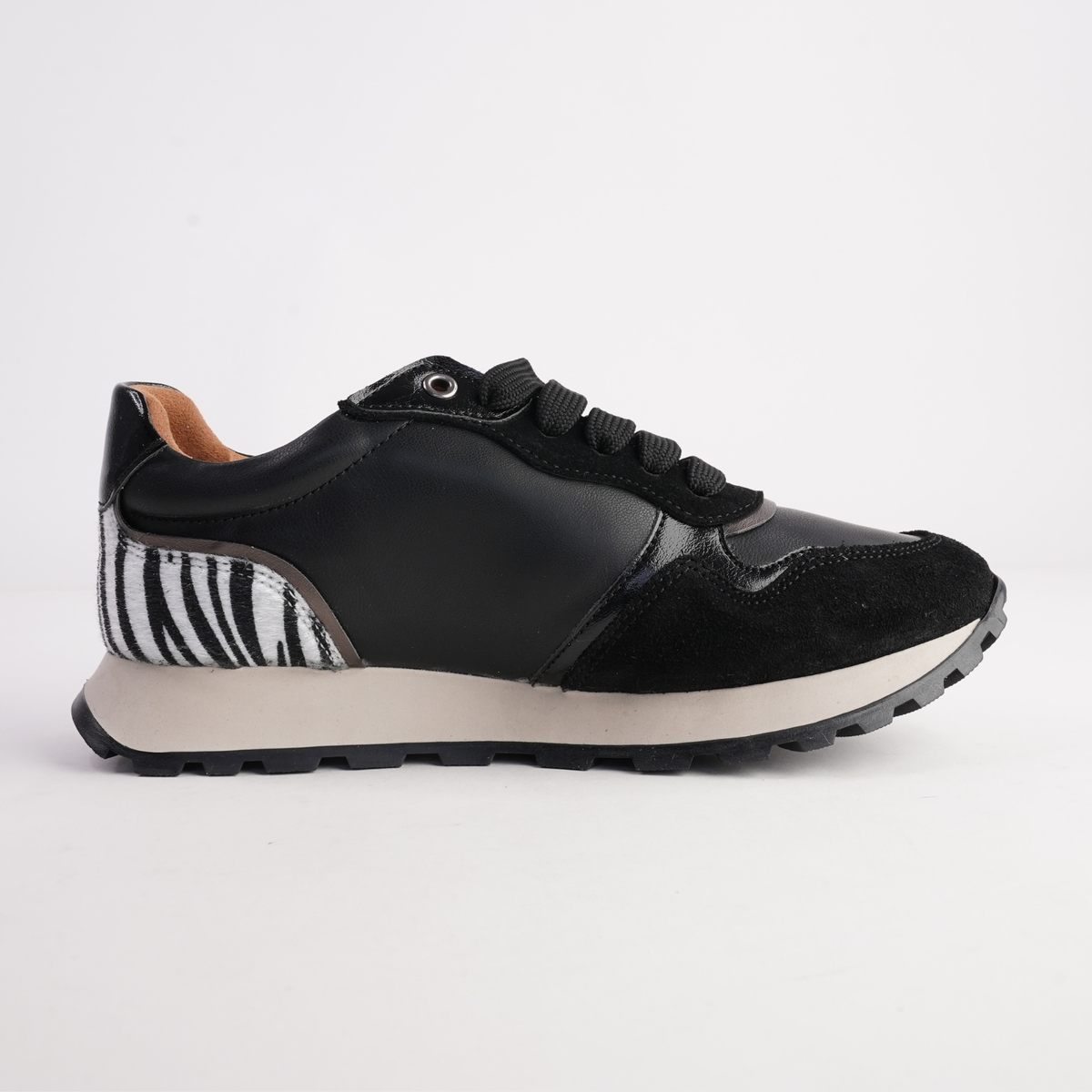 Murphy Black Combo Leather Sneakers - SALA | Shouz