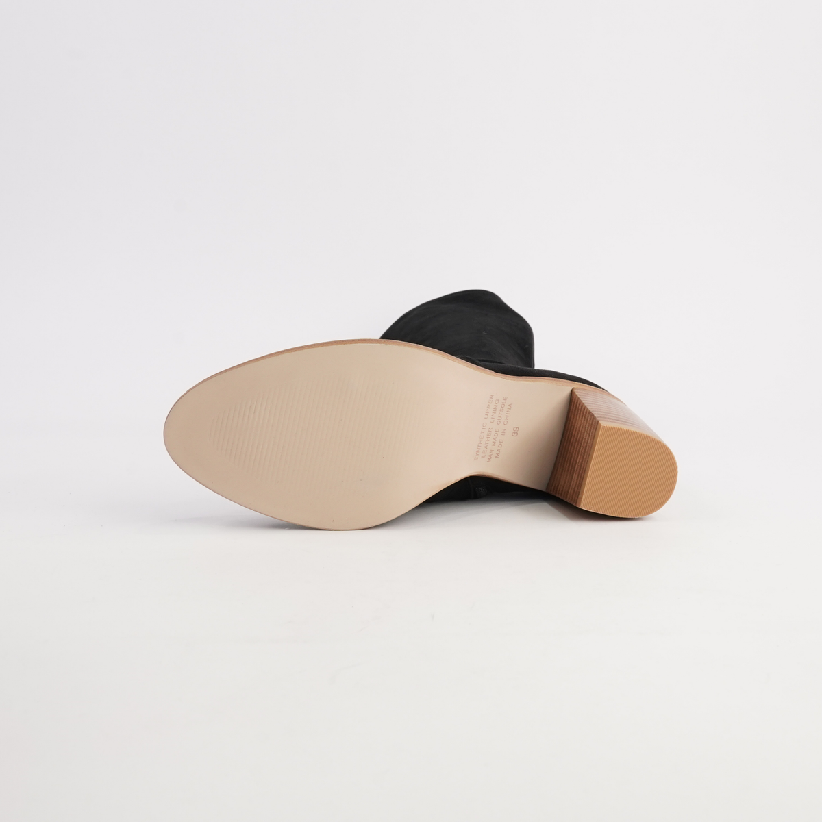 Tirry Black Stretch Microsuede Knee High Boots