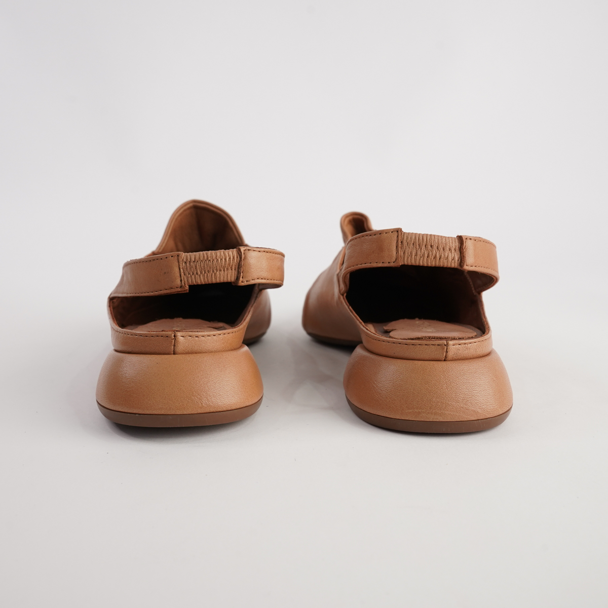 Valora Tan Leather Flats - WITH GRACE | Shouz