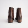 Jacky Chestnut Leather Ankle Boots