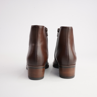 Jacky Chestnut Leather Ankle Boots