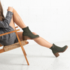 Gem Khaki Nubuck Leather Ankle Boots