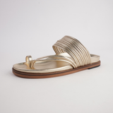 Carmelle Soft Gold Leather Sandals