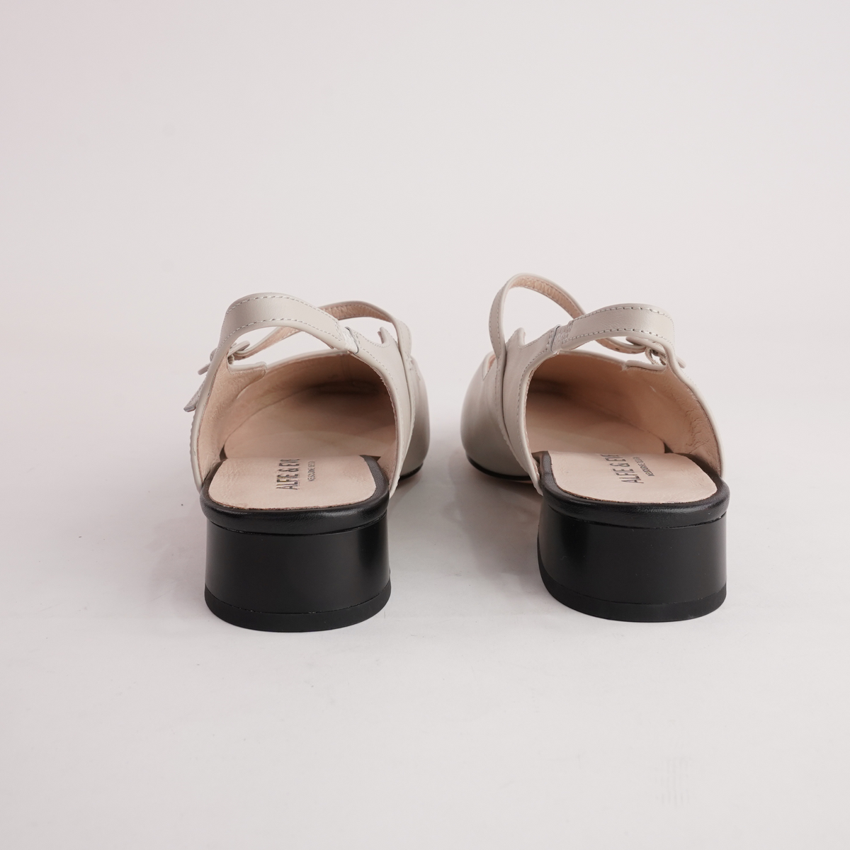 Gleam Cream Leather Flats - ALFIE AND EVIE | Shouz