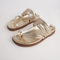 Carmelle Soft Gold Leather Sandals