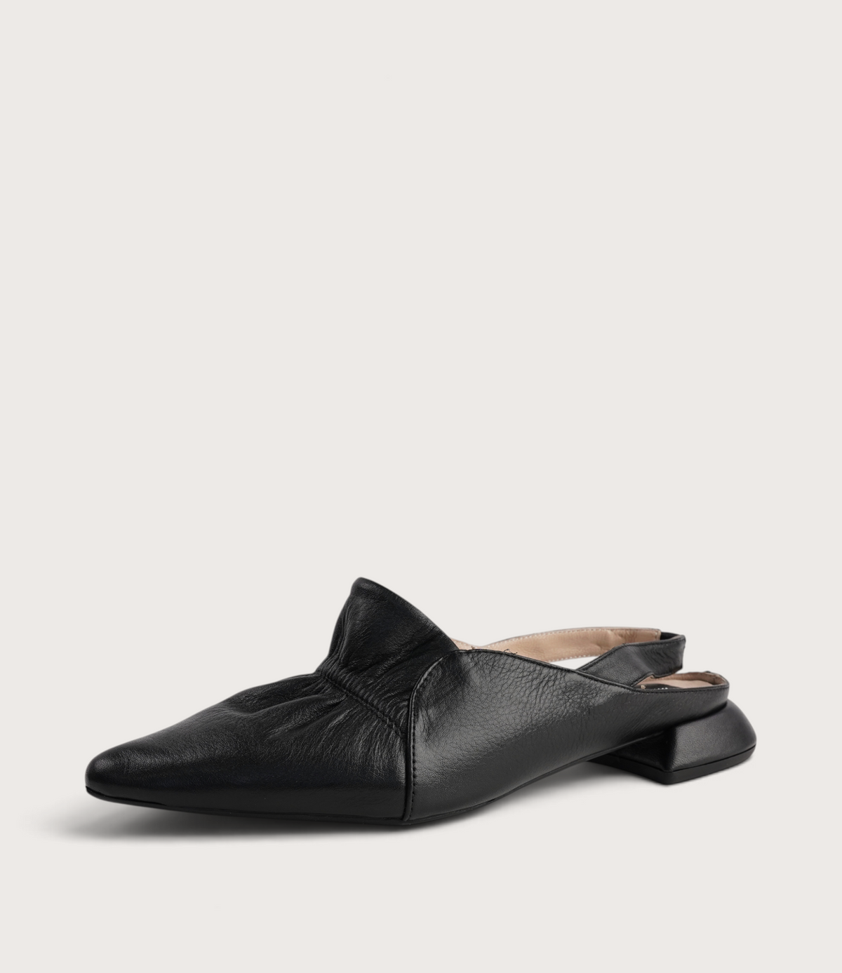 Valora Black Leather Flats