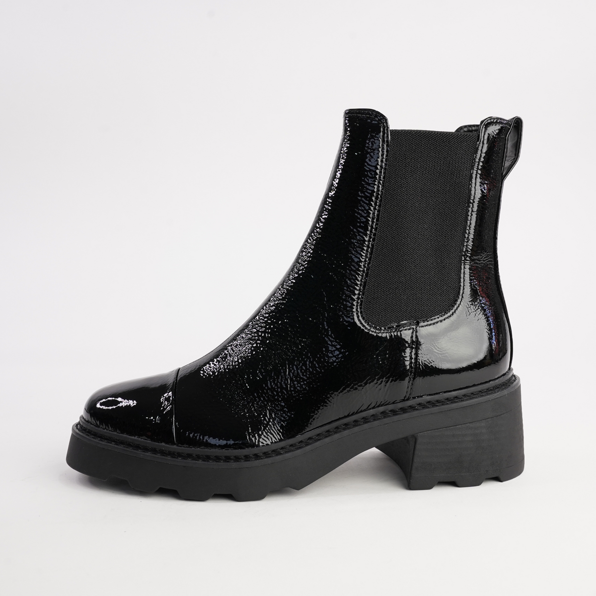 486001 Black Patent Leather Ankle Boots - CARRANO | Shouz