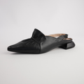 Valora Black Leather Flats
