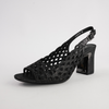 Kruby Black Shimmer Leather Heels