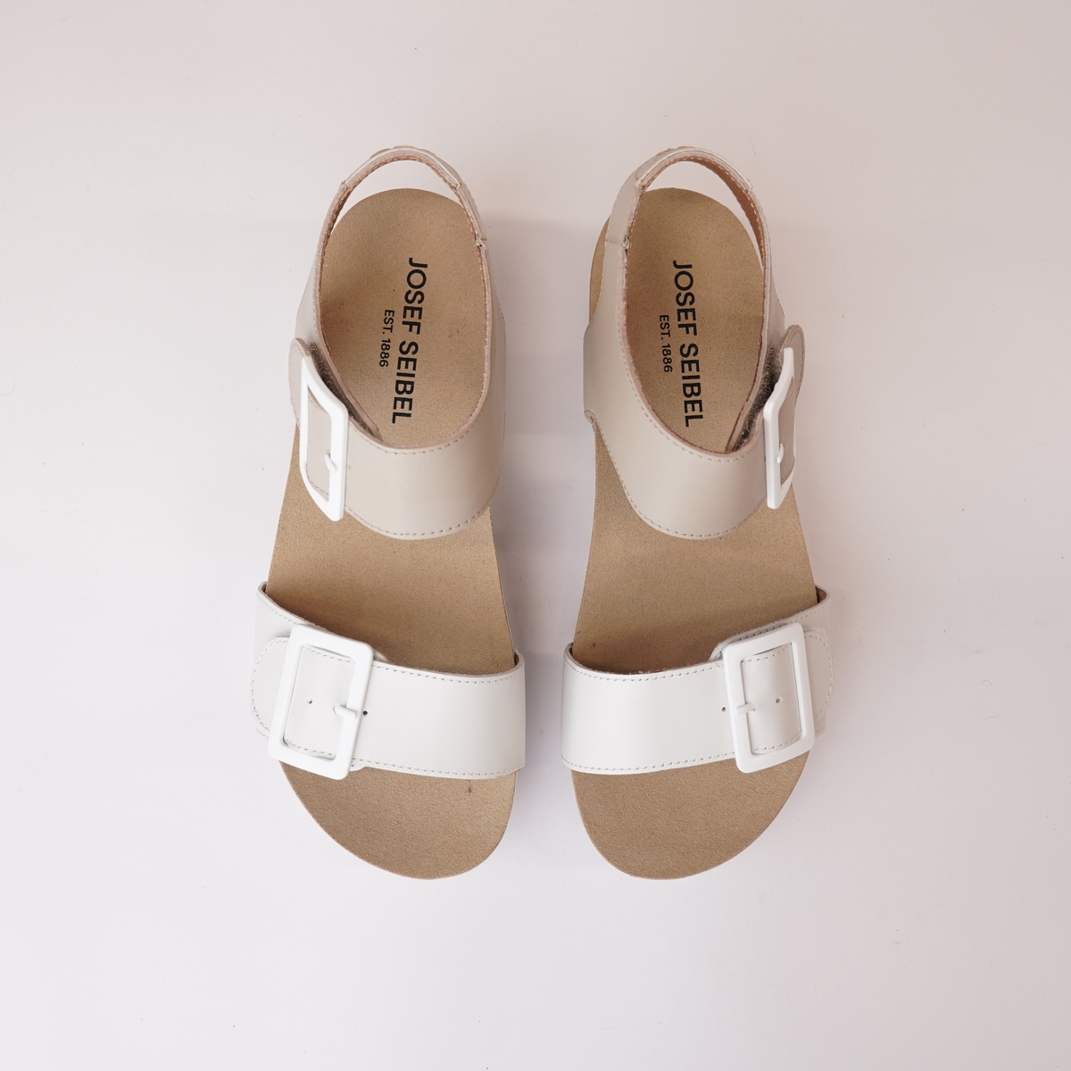 Quinn 02 Off White Kombi Leather Sandals - JOSEF SEIBEL | Shouz