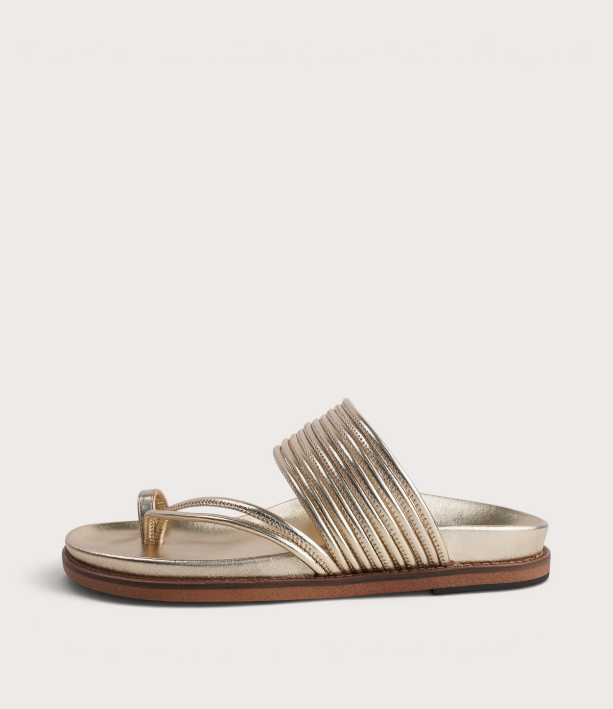 Carmelle Soft Gold Leather Sandals