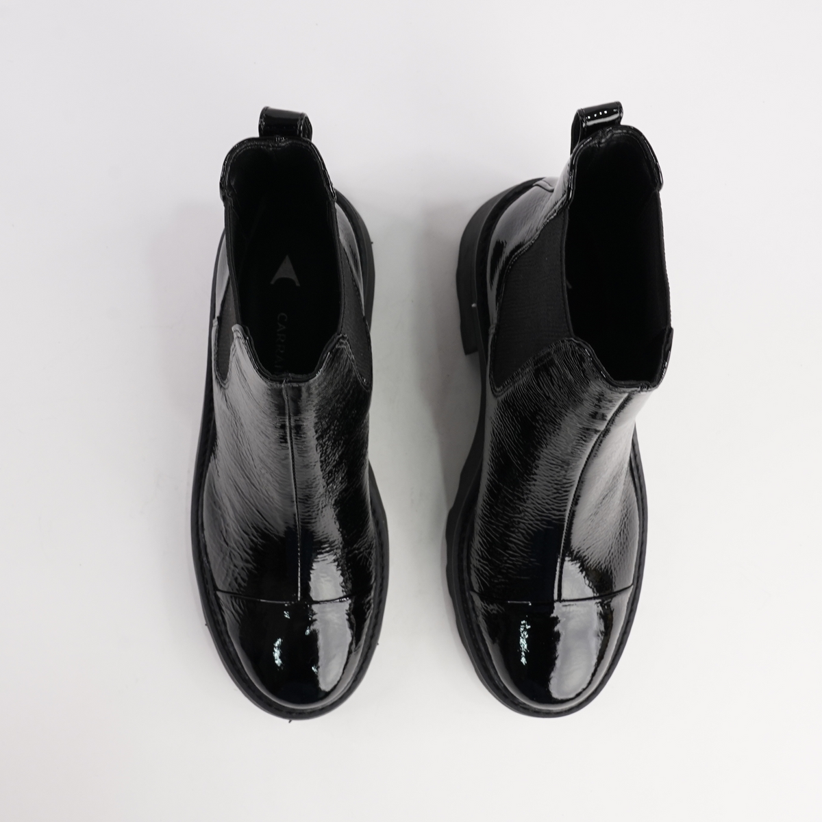 486001 Black Patent Leather Ankle Boots - CARRANO | Shouz
