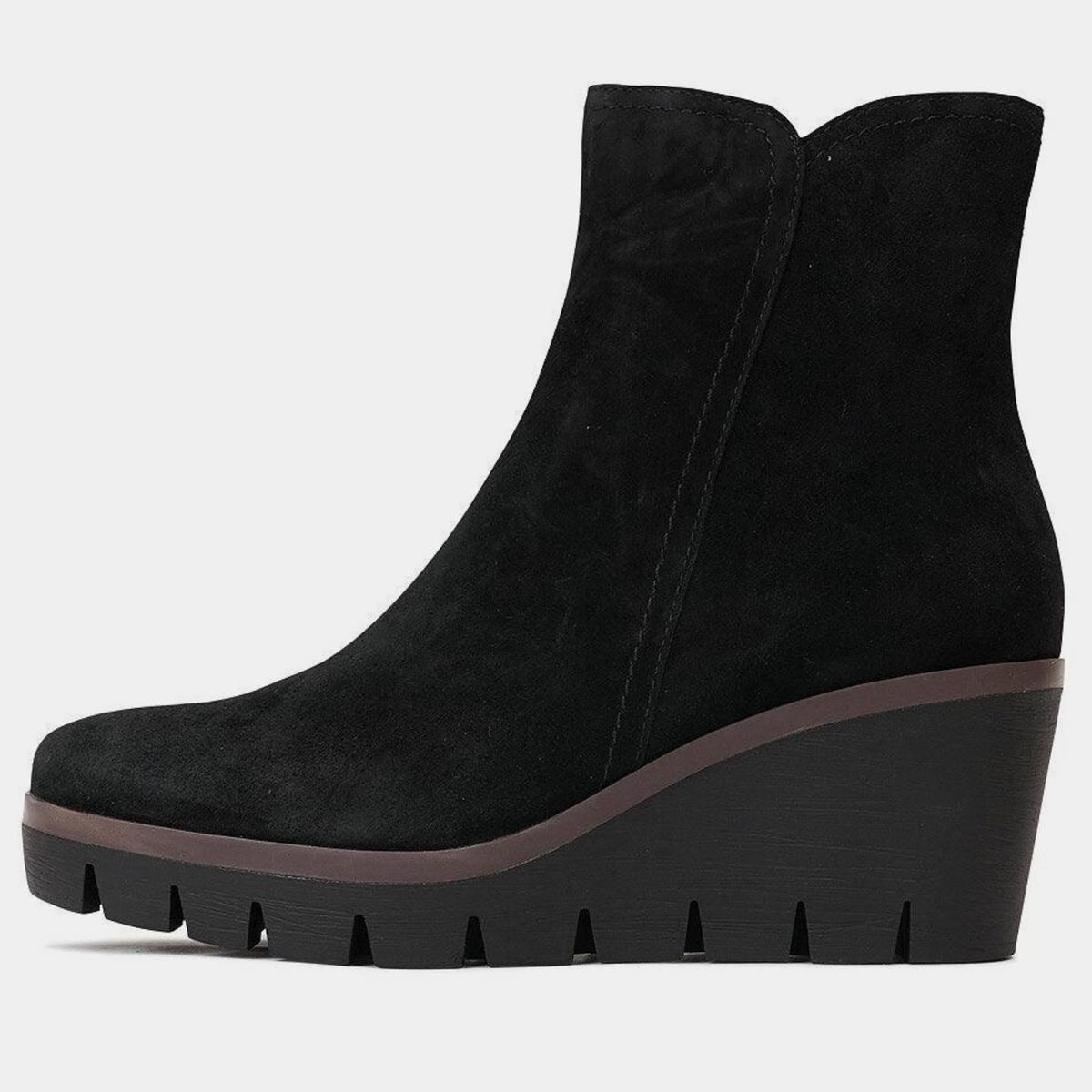 Nerrie Black Suede Wedge Boots - DJANGO AND JULIETTE | Shouz